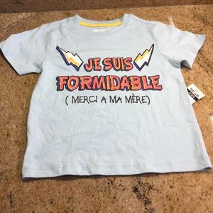3/$20 - New Toddler “Je suis formidable” T-Shirt - 2/3